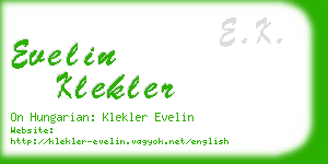evelin klekler business card